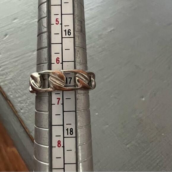 Sabika LIKE Silver Tone Pink Dangle Crystal Size 6.5 - Picture 6 of 8